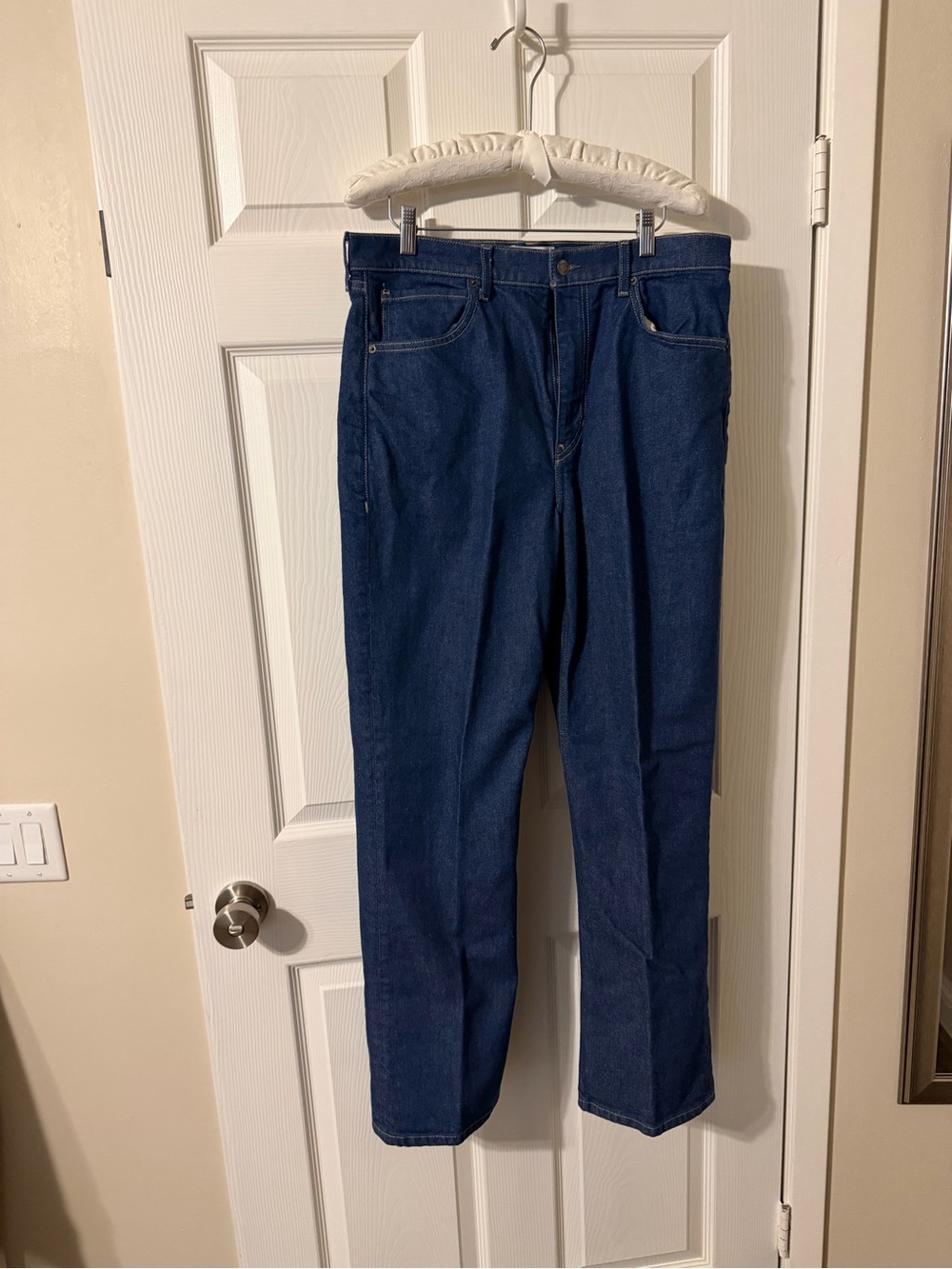 Banana Republic Women's Straight Jeans in Dark Blue Denim